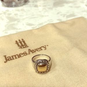 James Avery Sterling 14k yellow gold dome ring